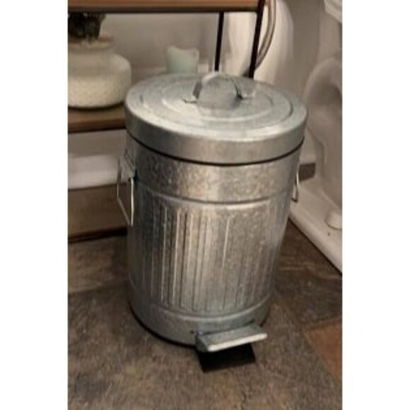 New Rustic Farmhouse Bathroom Trash Can - Pet Proof Galvanized Trash Can - Picture 2 of 2